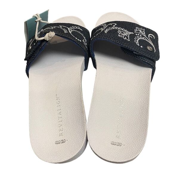 REVITALIGN Breezy Slide Women's Blue Denim Slide Sandals NEW 6 - Picture 5 of 6